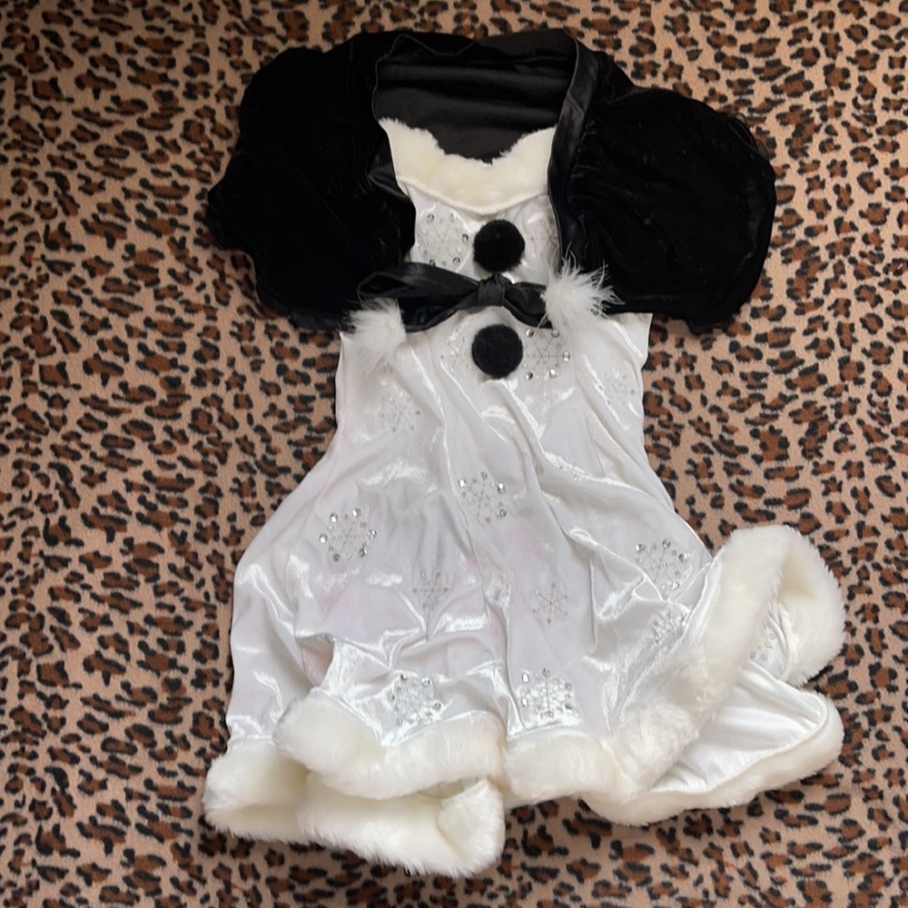 Sexy snowman Christmas costume pinup. 2 piece